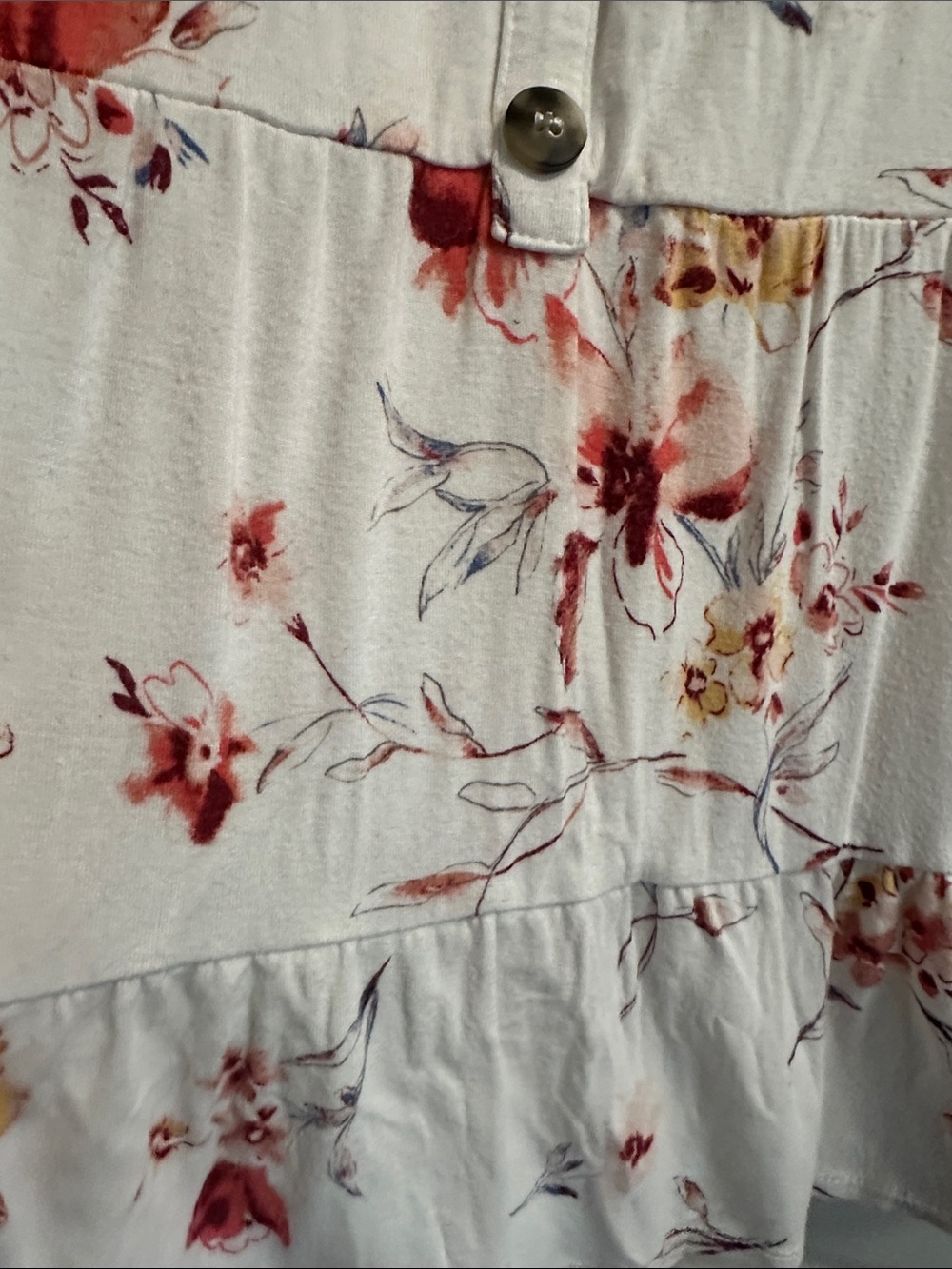 Maurice’s White Floral Button Front Tank Top - Picture 4 of 5